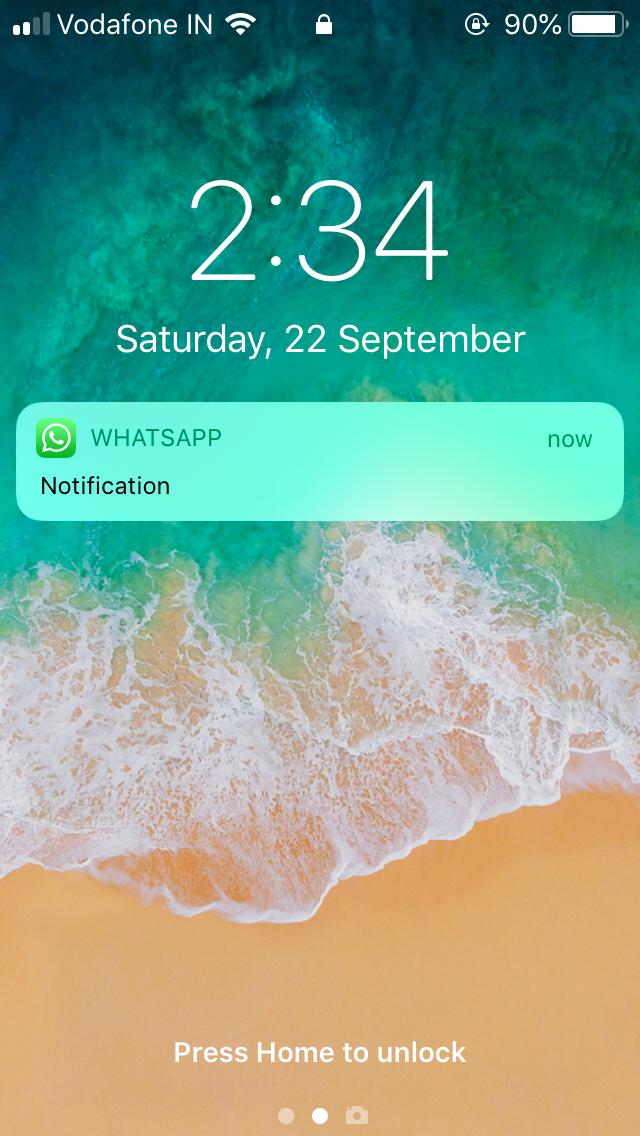 iphone whatsapp notification